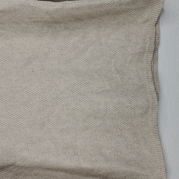 Anthro Moth sweater mock neck cutout long sleeves womens taupe size medium - Picture 3 of 12